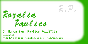 rozalia pavlics business card